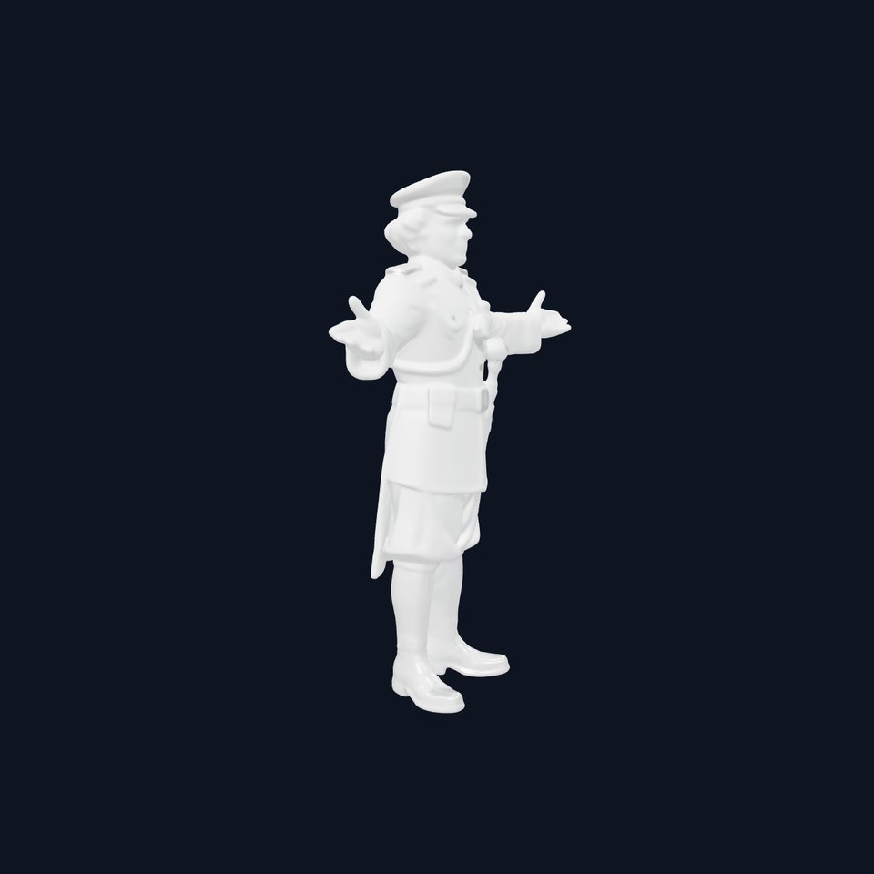 Soviet Military Officer Rigged and Animated for D Games and Cinematics